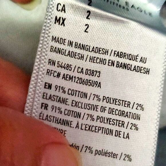 American Eagle Next Level Stretch Hi-Rise Shortie Frayed Distressed Denim Shorts - Picture 11 of 13